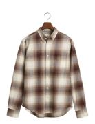 Reg Ut Shadow Check Flannel Shirt GANT Brown