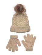 Beanie And Gloves Set Sofie Schnoor Baby And Kids Beige