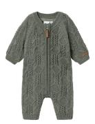 Nbmwrilla Wool Ls Knit Suit Name It Green