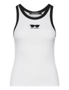 Fashion Tank Top W/Sunglasses Karl Lagerfeld White