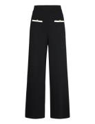 Straight-Fit Trousers With Contrasting Piping Mango Black