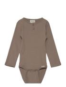 Body Ls Rib Minymo Brown