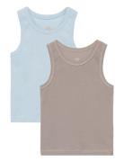 Rib Jersey 2-Pack Tank-Tops Copenhagen Colors Patterned