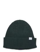 Walter Cotton Rib Beanie Kids Les Deux Green