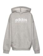 Fleece Hoodie Kids Adidas Sportswear Grey