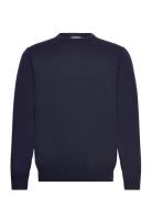 100 % Merino Crew Neck Knit Lindbergh Navy