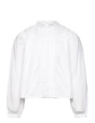 Embroidered Cotton Blouse Mango White