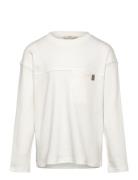 Long Sleeve Cotton T-Shirt Mango White