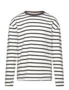 Striped Long Sleeves T-Shirt Mango White