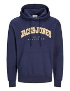 Jjecaleb Varsity Sweat Hood Noos Jack & J S Navy