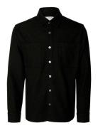 Slh-Twill Mix Overshirt Ls Selected Homme Black