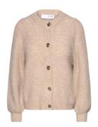 Slflulu Ls Structure Knit Cardigan Selected Femme Cream