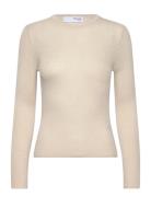 Slfnaja Ls Knit O-Neck Selected Femme Cream