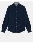 Akleif Solid Cord Shirt Anerkjendt Navy