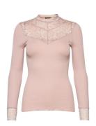 Silk T-Shirt W/ Lace Rosemunde Pink