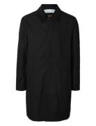 Slhwalter Waxed Cotton Coat Selected Homme Black