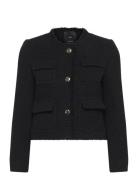 Pocket Tweed Jacket Mango Black