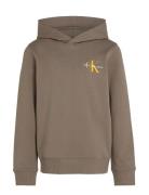 Small Monogram Hoodie Calvin Klein Beige