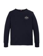 Th Logo Puff Print Reg Tee Ls Tommy Hilfiger Navy