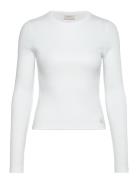 Woven Label Rib Long Sleeve Calvin Klein Jeans White