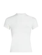 Modal Stretch C-Neck Slim Top Ss Calvin Klein White