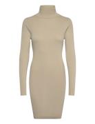 Woven Label Tight Sweater Dress Calvin Klein Jeans Beige