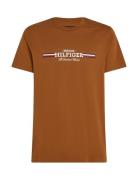 Hilfiger Chest Stripe Tee Tommy Hilfiger Brown