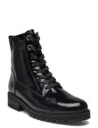 Laced Ankle Boot, Warmlining Gabor Black