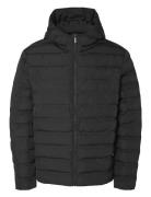 Slhbarry Quilted Hoodjacket Noos Selected Homme Black