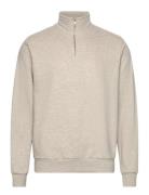 Dexter Half-Zip Sweatshirt Les Deux Cream