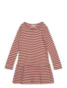 Dress L/S Modal Striped Petit Piao Red