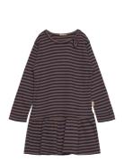 Dress L/S Modal Striped Petit Piao Brown