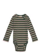 Body L/S Modal Multi Striped Petit Piao Green