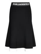 Flared Knit Skirt Karl Lagerfeld Black