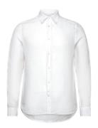 Slim Ls Linen Melange Shirt J. Lindeberg White