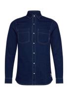 Regular Fit Premium Indigo Twill Washed Shirt Scotch & Soda Navy