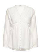 Olmbettina Ls V-Neck Dnm Blouse Wvn Only Maternity White