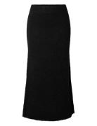 Slfgabella Hw Midi Knit Skirt Selected Femme Black