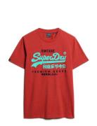 Duo Vintage Logo T Shirt Superdry Red