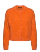 Molly Feather Ls Cardigan French Connection Orange