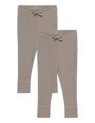 2 Pack Rib Jersey Leggings Copenhagen Colors Grey