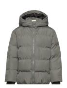 Hood Quilted Coat Mango Khaki