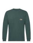 Ls Pocket Logo Tee Lee Jeans Green