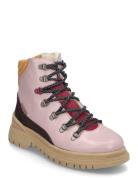 Boots - Flat - With Lace And Zip ANGULUS Pink