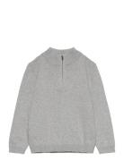 Zip Neck Jumper Mango Grey