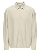Onskari Plizze Ls Rlx Overshirt ONLY & SONS Cream