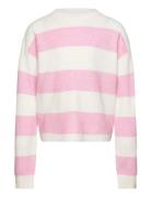 Kogfranca Short L/S Stripe Knt Noos Kids Only Pink