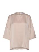 Thess Silk Tee Ahlvar Gallery Beige