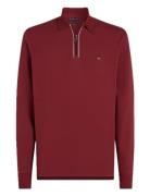 Ls Zip Rwb Detail Reg Polo Tommy Hilfiger Burgundy