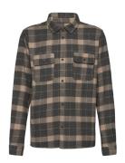 Lennon Check Overshirt Kids Les Deux Brown